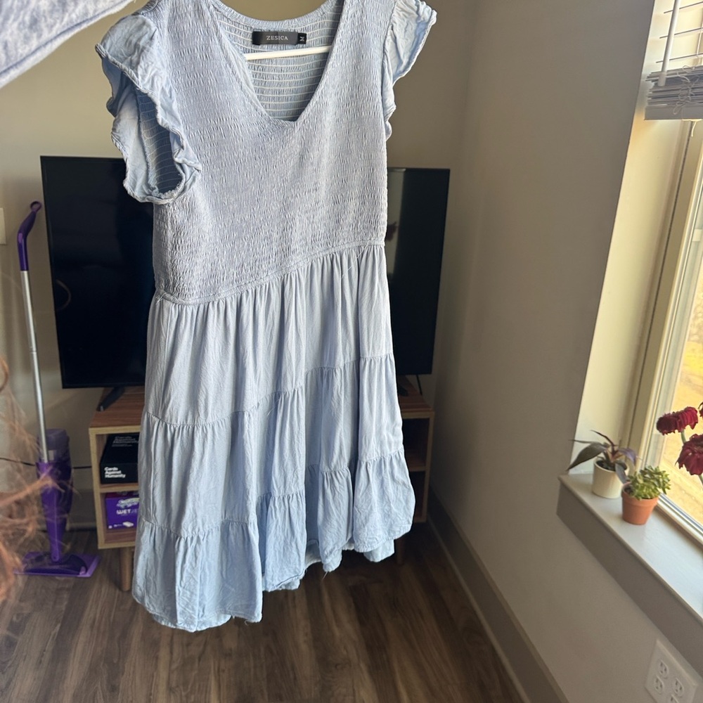 Light Blue Ruffled Dress - Picture 3 of 3